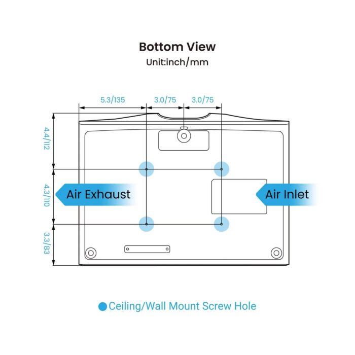 7.AVStore-BenQ-W2720i-Bottom-View-with-Marking