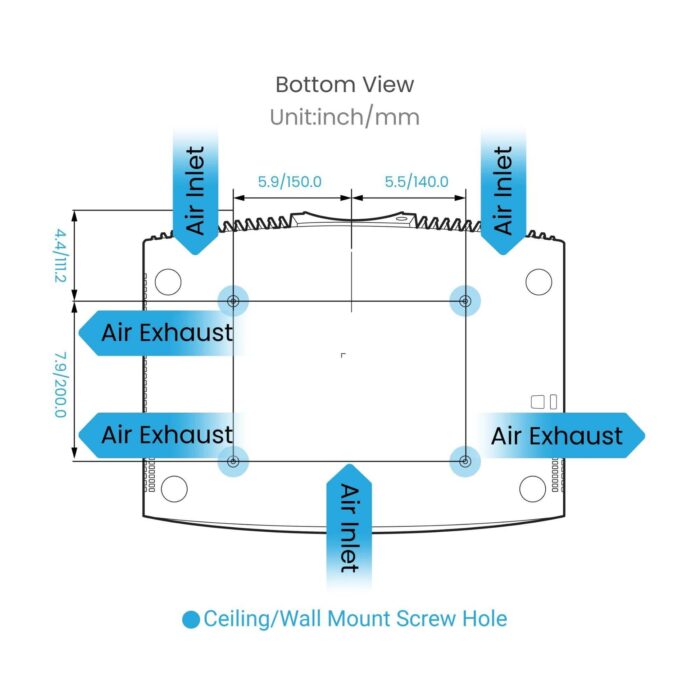 5.AVStore-BenQ-W5850-Bottom-View-Marking