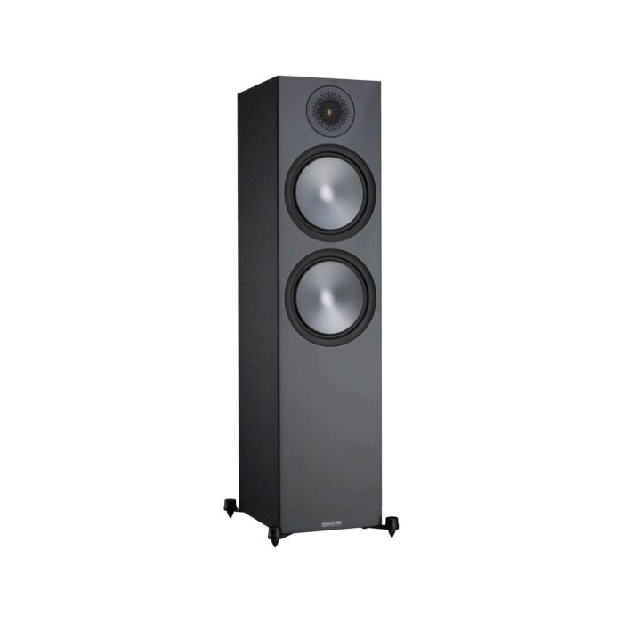 2.AVStore-Monitor-Audio-Bronze-500-Floor-Standing-Speaker-Front-Angled-View-Black