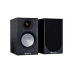 1.AVStore-Monitor-Audio-Silver-50-7G-Front-Angled-View-Hero-Black-Oak