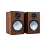 3.AVStore-Monitor-Audio-Silver-100-7G-Front-Angled-View-Without-Grille-Natural-Walnut