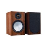 1.AVStore-Monitor-Audio-Silver-100-7G-Front-Angled-View-Hero-Natural-Walnut