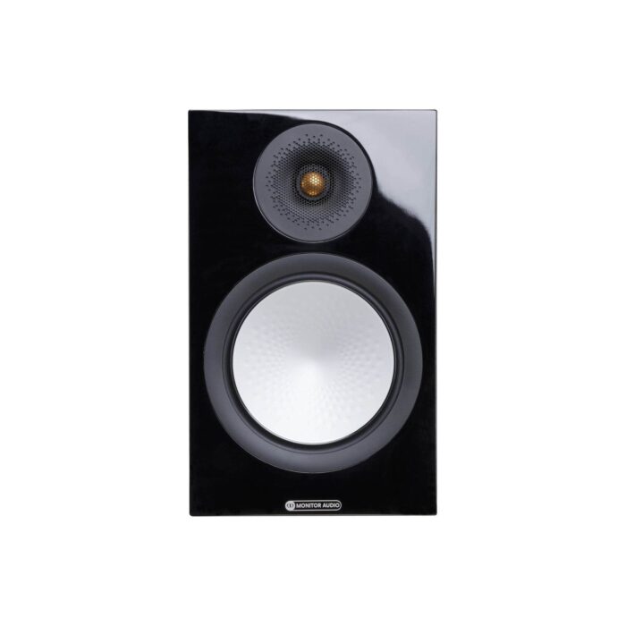 5.AVStore-Monitor-Audio-Silver-100-7G-Front-View-Without-Grille-High-Gloss-Black