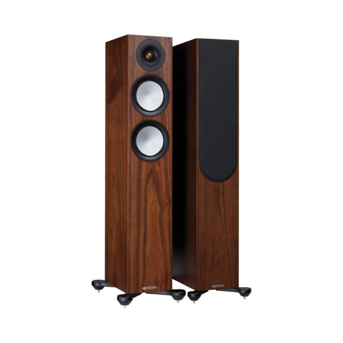 1.AVStore-Monitor-Audio-Silver-200-7G-Front-Angled-View-Natural-Walnut