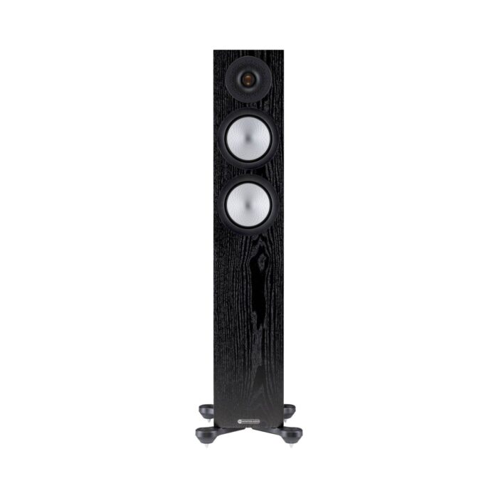 4.AVStore-Monitor-Audio-Silver-200-7G-Front-View-Without-Grille-Black-Oak