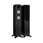 1.AVStore-Monitor-Audio-Silver-200-7G-Front-Angled-View-Black-Oak