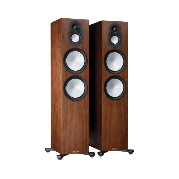 3.AVStore-Monitor-Audio-Silver-300-7G-Front-Angled-View-Without-Grille-Natural-Walnut