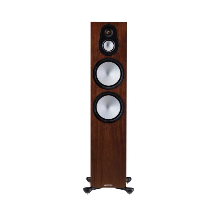 4.AVStore-Monitor-Audio-Silver-500-7G-Front-View-Without-Grille-Natural-Walnut