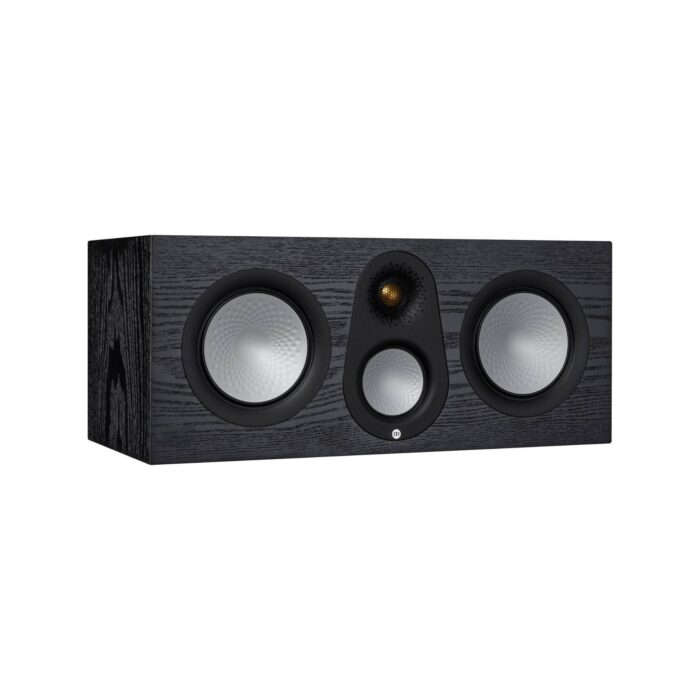 1.AVStore-Monitor-Audio-Silver-C250-7G-Front-Angled-View-Black-Oak