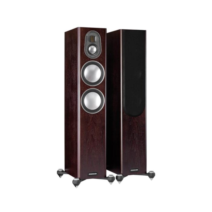 1.AVStore-Monitor-Audio-Gold-200-5G-Front-View-Dark-Walnut