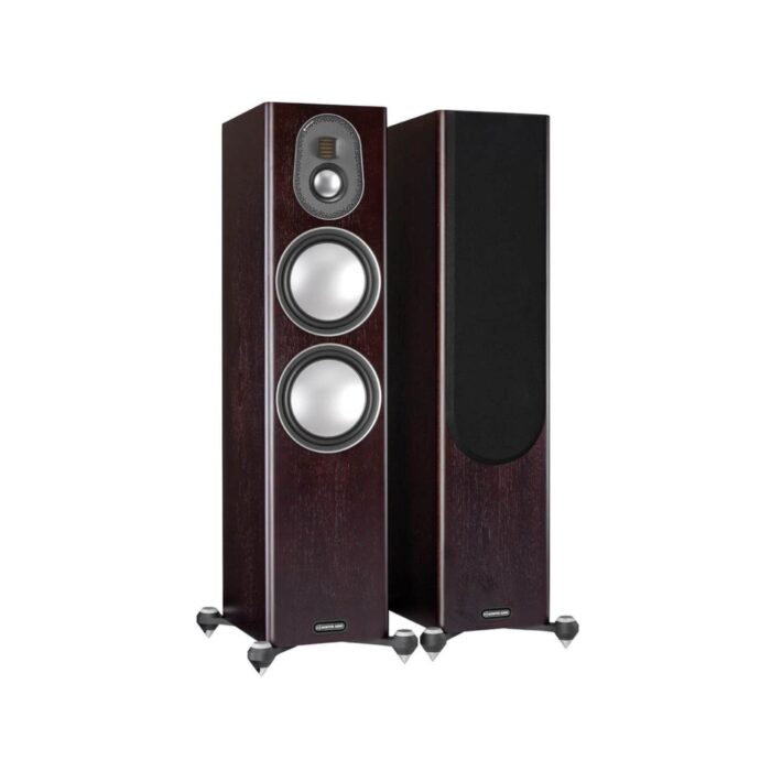 1.AVStore-Monitor-Audio-Gold-300-5G-Front-View-Hero-Dark-Walnut